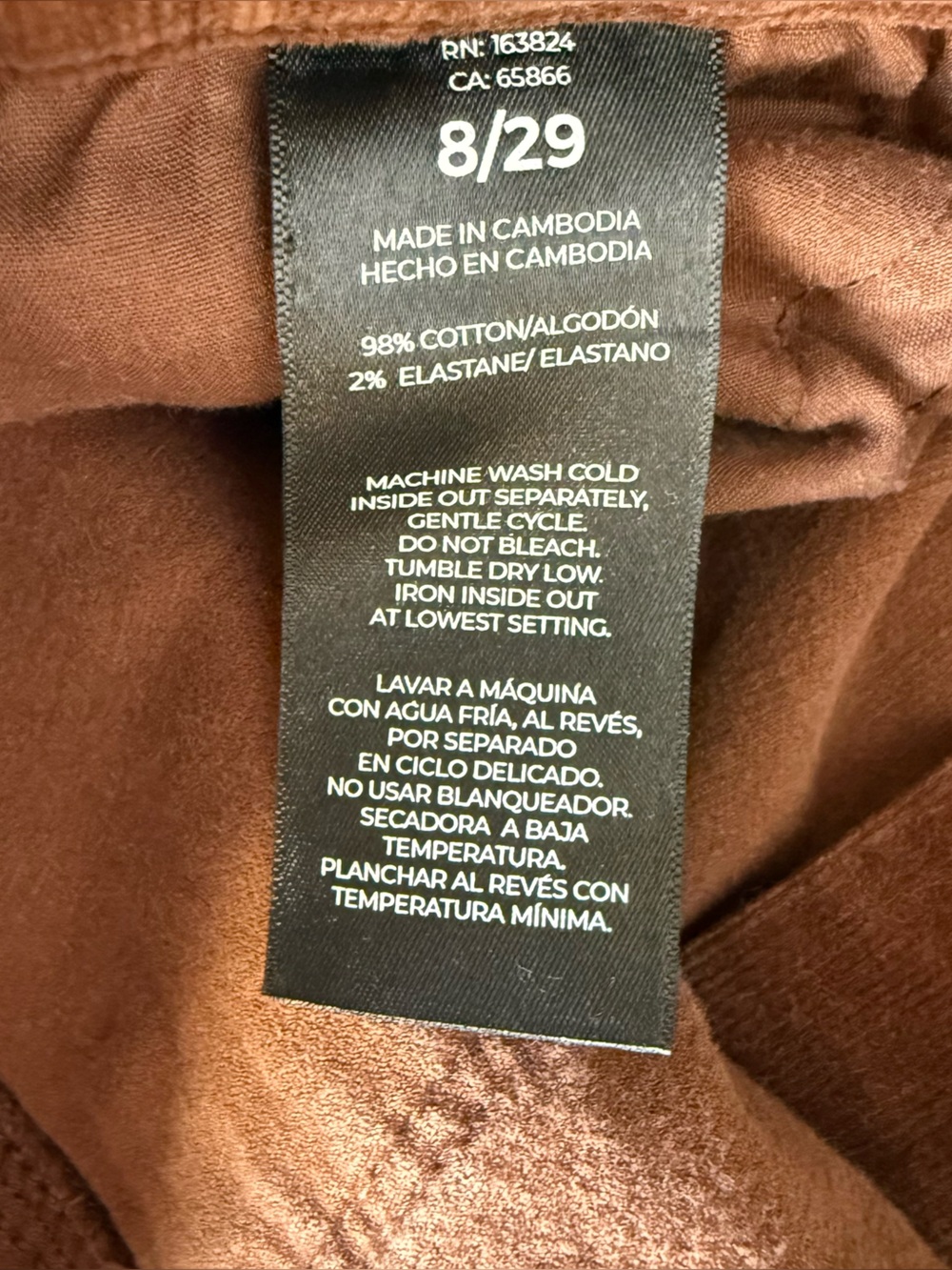 Brown Corduroy Pants Women’s High Rise Straight Leg Well Worn Jeans Size 8 / 29 - Picture 11 of 11